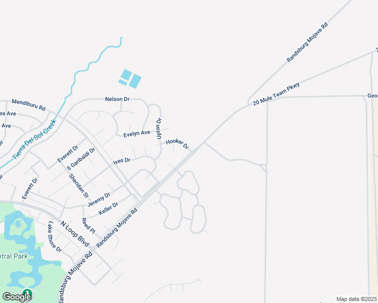 map of restaurants, bars, coffee shops, grocery stores, and more near Sheridan Court in California City