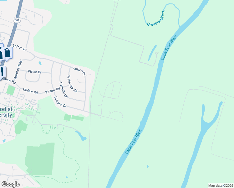 map of restaurants, bars, coffee shops, grocery stores, and more near 5932 Kindley Drive in Fayetteville