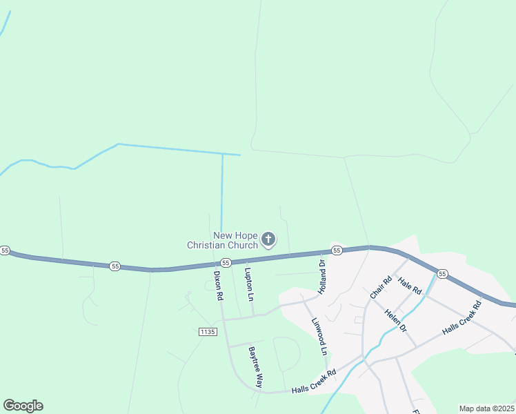 map of restaurants, bars, coffee shops, grocery stores, and more near 6013 North Carolina 55 in New Bern