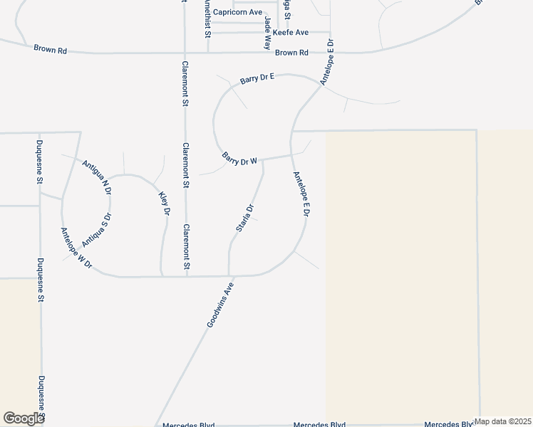map of restaurants, bars, coffee shops, grocery stores, and more near Starla Place in California City