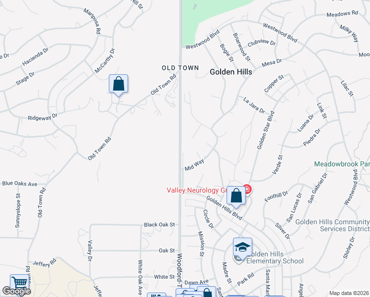 map of restaurants, bars, coffee shops, grocery stores, and more near 21750 Woodford-Tehachapi Road in Tehachapi