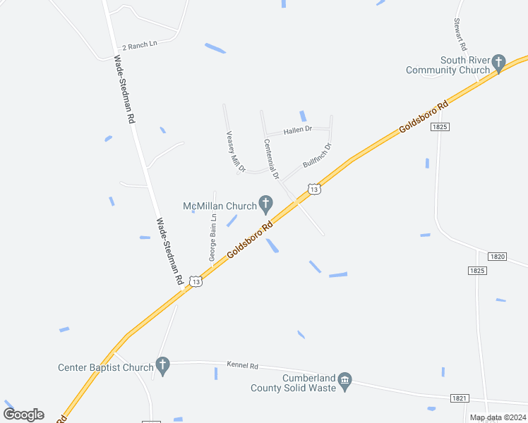 map of restaurants, bars, coffee shops, grocery stores, and more near 6015 Goldsboro Road in Wade