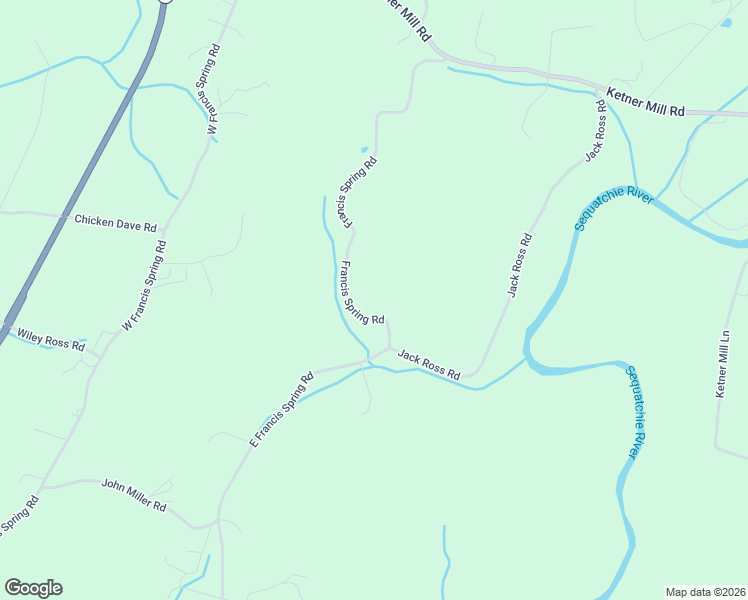 map of restaurants, bars, coffee shops, grocery stores, and more near 7712 Francis Spring Road in Whitwell