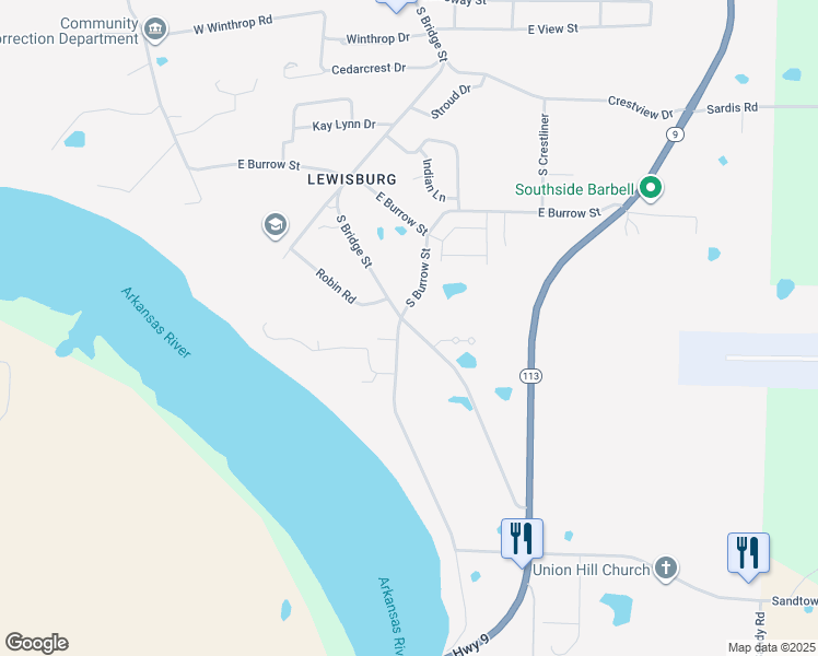 map of restaurants, bars, coffee shops, grocery stores, and more near 1003 Arkansas 9 Business in Morrilton