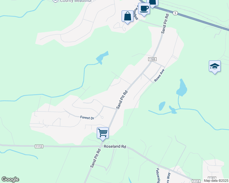 map of restaurants, bars, coffee shops, grocery stores, and more near 510 Sand Pit Road in Aberdeen