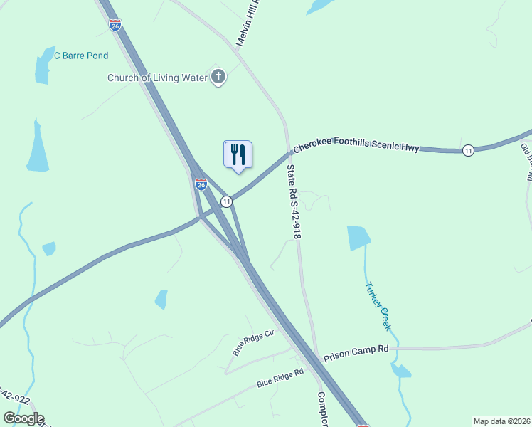 map of restaurants, bars, coffee shops, grocery stores, and more near 8999 South Carolina 11 in Campobello