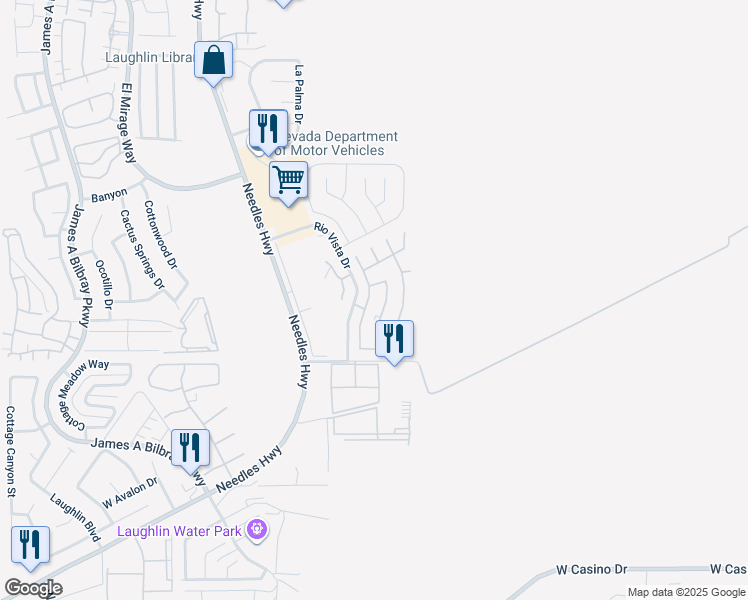 map of restaurants, bars, coffee shops, grocery stores, and more near 3252 Calanda Street in Laughlin