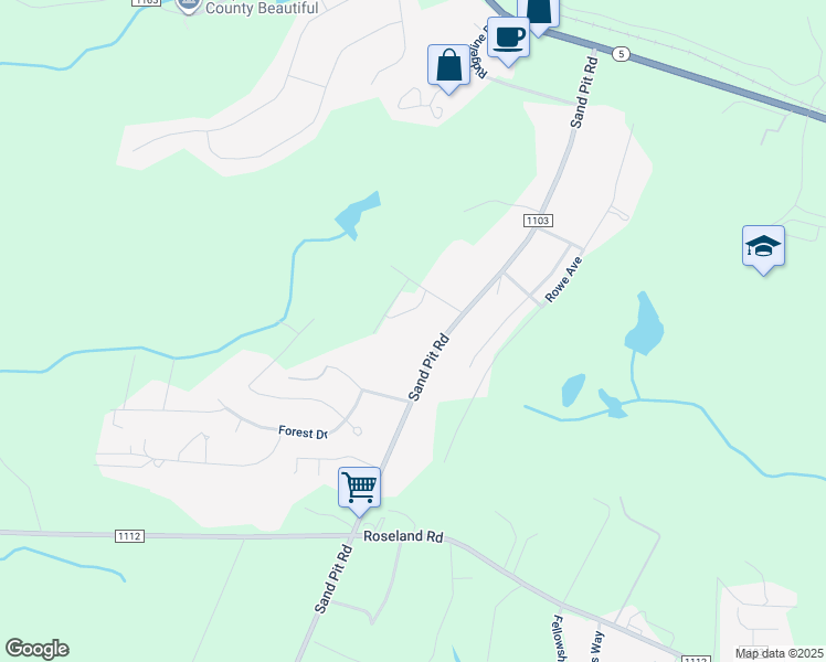 map of restaurants, bars, coffee shops, grocery stores, and more near 510 Sand Pit Road in Aberdeen