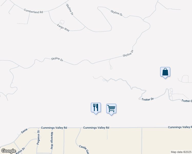 map of restaurants, bars, coffee shops, grocery stores, and more near 26929 Trotter Drive in Tehachapi