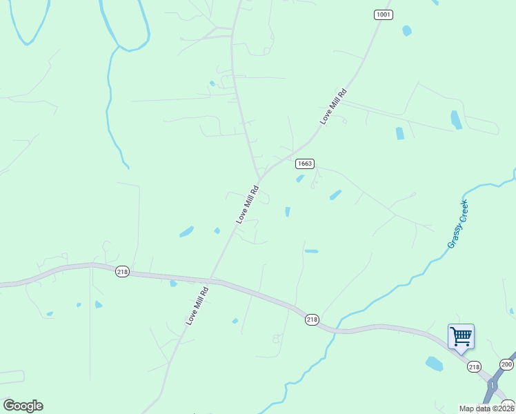 map of restaurants, bars, coffee shops, grocery stores, and more near 5712 Love Mill Road in Monroe