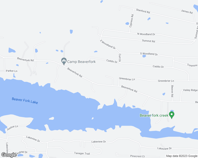map of restaurants, bars, coffee shops, grocery stores, and more near 110 Beaverfork Road in Conway