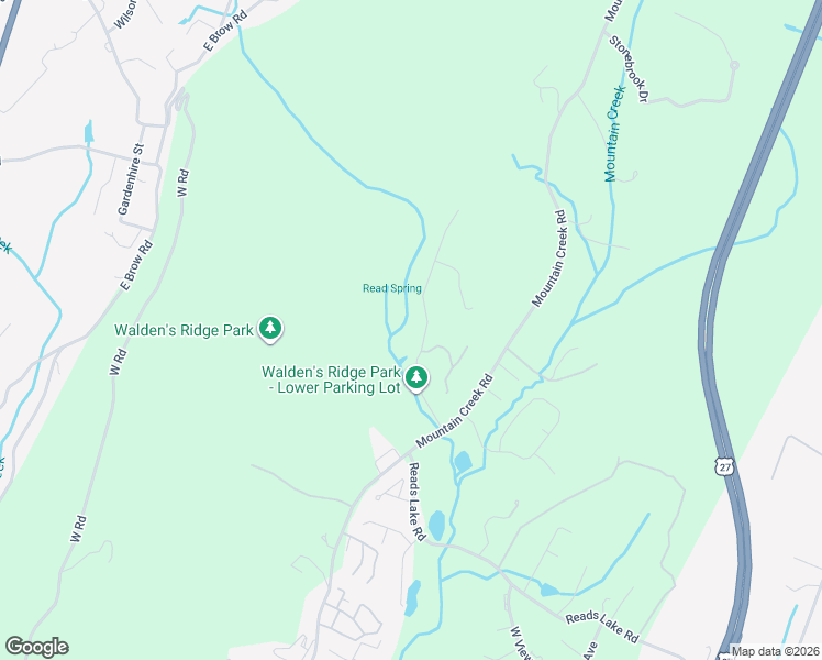 map of restaurants, bars, coffee shops, grocery stores, and more near 1001 Reads Lake Road in Chattanooga