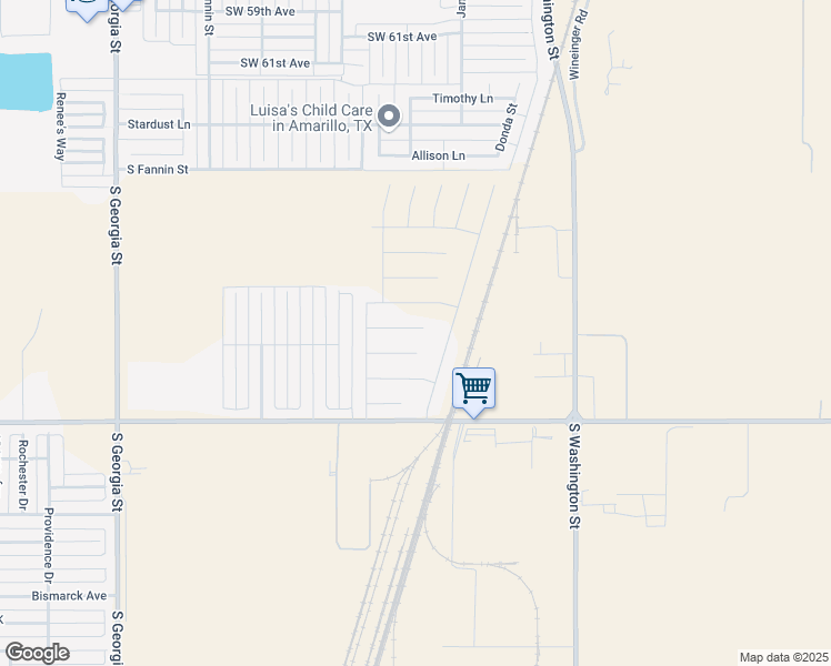 map of restaurants, bars, coffee shops, grocery stores, and more near 1801 West Farmers Avenue in Amarillo