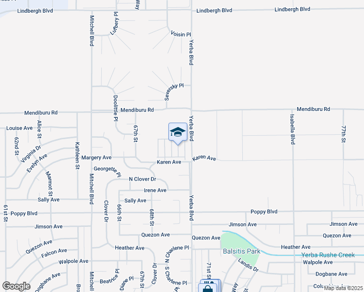 map of restaurants, bars, coffee shops, grocery stores, and more near 21801 69th Street in California City