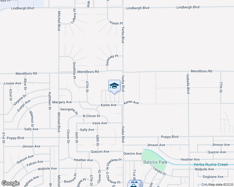 map of restaurants, bars, coffee shops, grocery stores, and more near 21811 69th Street in California City