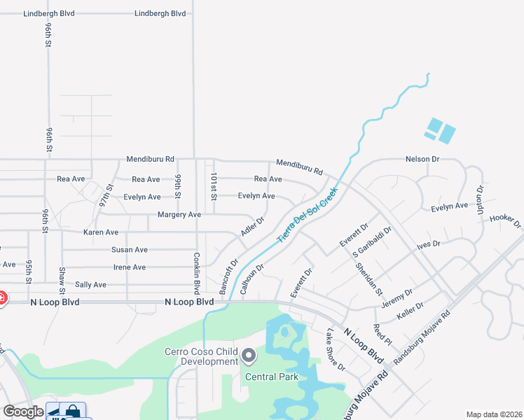 map of restaurants, bars, coffee shops, grocery stores, and more near 21811 Adler Drive in California City
