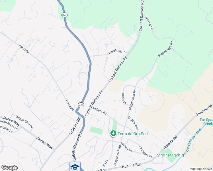 map of restaurants, bars, coffee shops, grocery stores, and more near 372 Corbett Canyon Road in Arroyo Grande