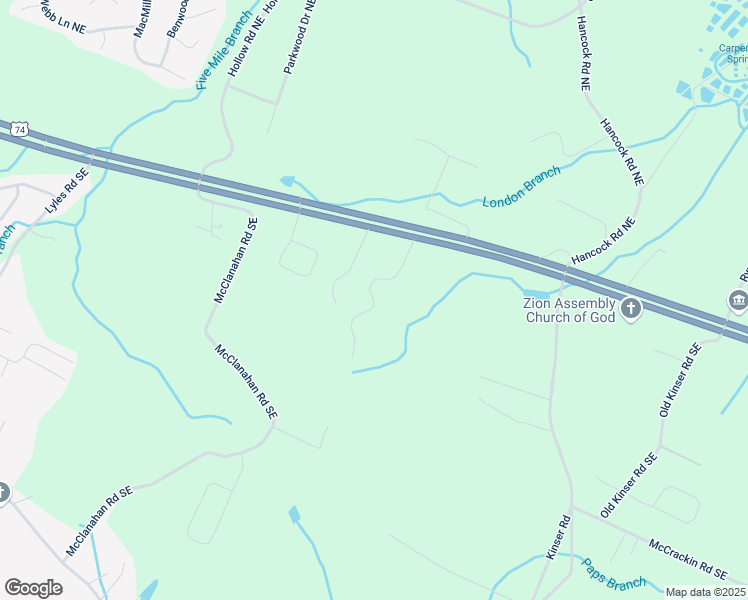 map of restaurants, bars, coffee shops, grocery stores, and more near 214 Crest Drive Southwest in Cleveland