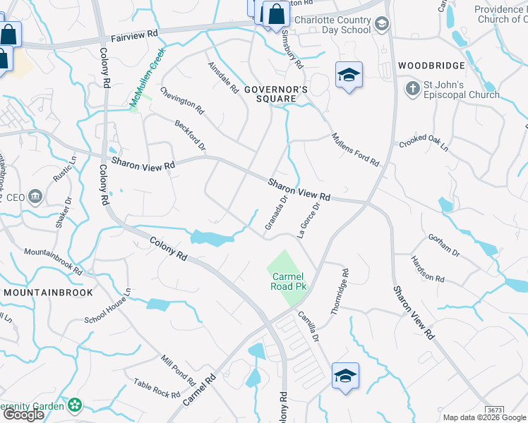 map of restaurants, bars, coffee shops, grocery stores, and more near in Charlotte