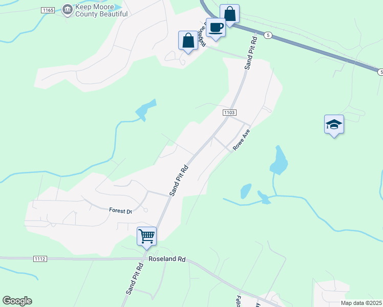 map of restaurants, bars, coffee shops, grocery stores, and more near 110 Sunshine Boulevard in Aberdeen