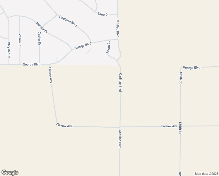 map of restaurants, bars, coffee shops, grocery stores, and more near Cadillac Boulevard in North Edwards