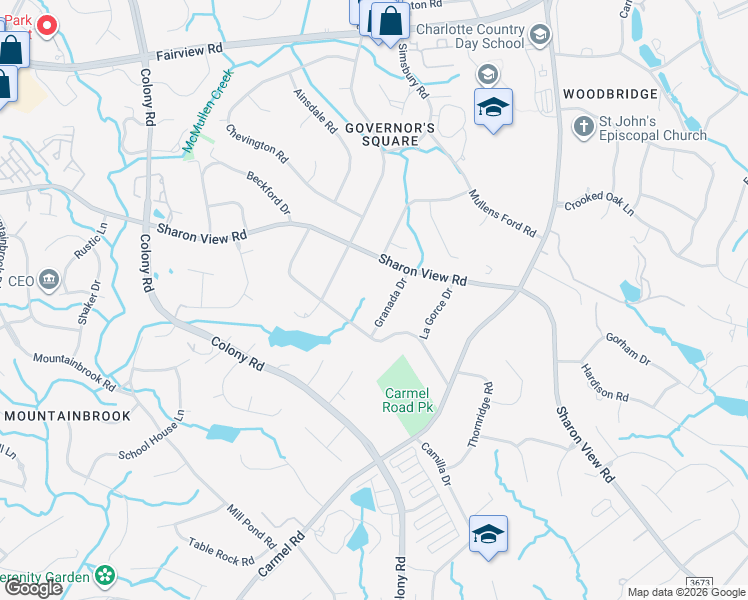 map of restaurants, bars, coffee shops, grocery stores, and more near in Charlotte