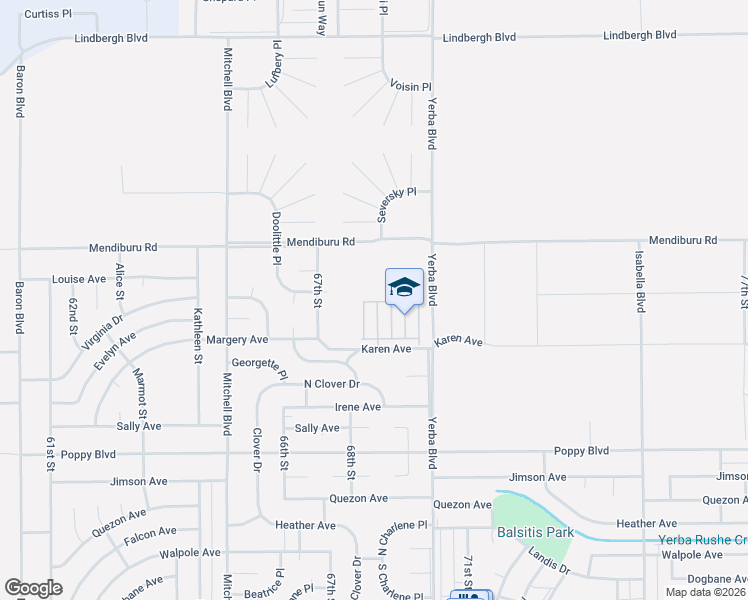 map of restaurants, bars, coffee shops, grocery stores, and more near 6825 Rea Avenue in California City