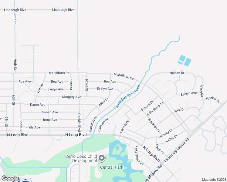 map of restaurants, bars, coffee shops, grocery stores, and more near 10206 Evelyn Avenue in California City