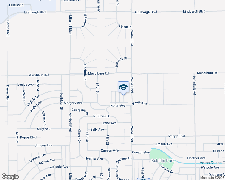 map of restaurants, bars, coffee shops, grocery stores, and more near 6825 Rea Avenue in California City