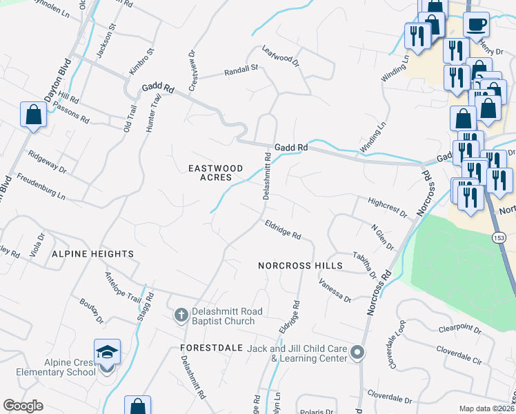 map of restaurants, bars, coffee shops, grocery stores, and more near 535 Treetop Lane in Red Bank