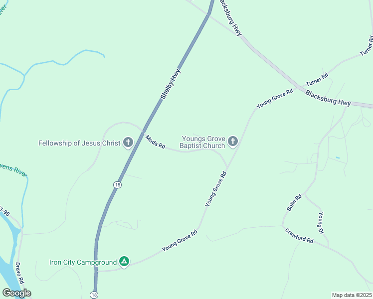 map of restaurants, bars, coffee shops, grocery stores, and more near 129-133 State Road S-11-400 in Blacksburg