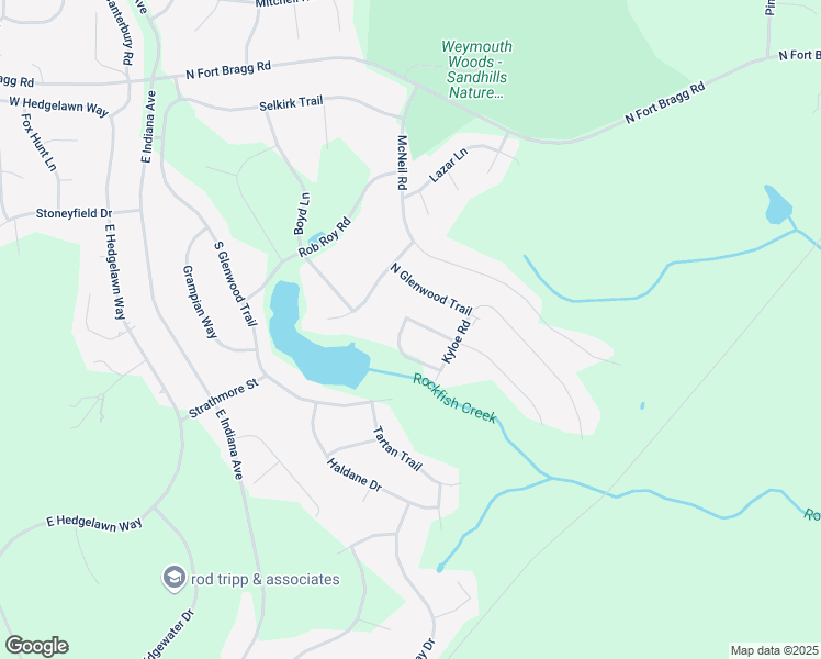 map of restaurants, bars, coffee shops, grocery stores, and more near 119 Heather Lane in Southern Pines