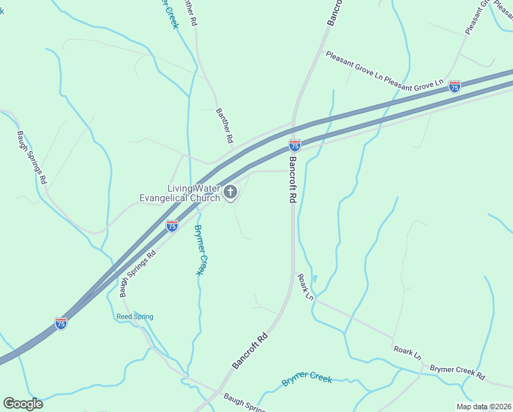 map of restaurants, bars, coffee shops, grocery stores, and more near 183 Baugh Trail in McDonald