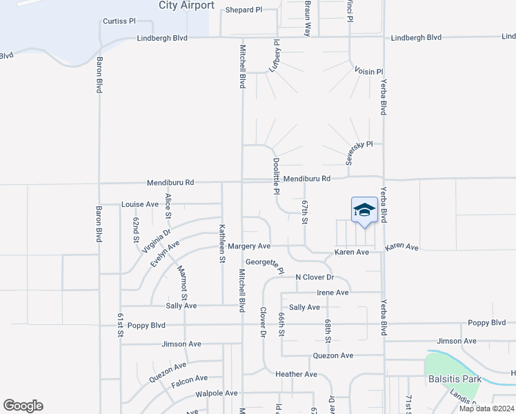 map of restaurants, bars, coffee shops, grocery stores, and more near Gail Court in California City