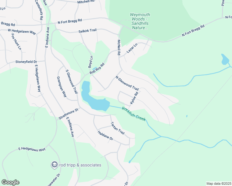 map of restaurants, bars, coffee shops, grocery stores, and more near 112 Heather Lane in Southern Pines