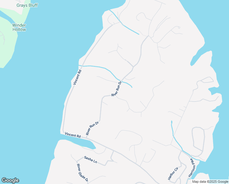 map of restaurants, bars, coffee shops, grocery stores, and more near 7004 River Run Drive in Chattanooga