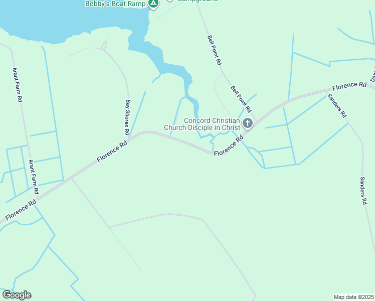 map of restaurants, bars, coffee shops, grocery stores, and more near 4394 Florence Road in Merritt