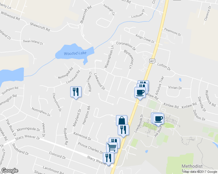 map of restaurants, bars, coffee shops, grocery stores, and more near 5575 Lockridge Road in Fayetteville