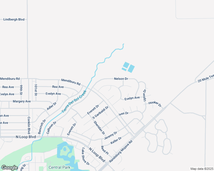map of restaurants, bars, coffee shops, grocery stores, and more near North Garibaldi Drive in California City