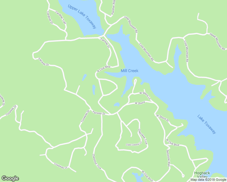 map of restaurants, bars, coffee shops, grocery stores, and more near 907 North Club Boulevard in Lake Toxaway