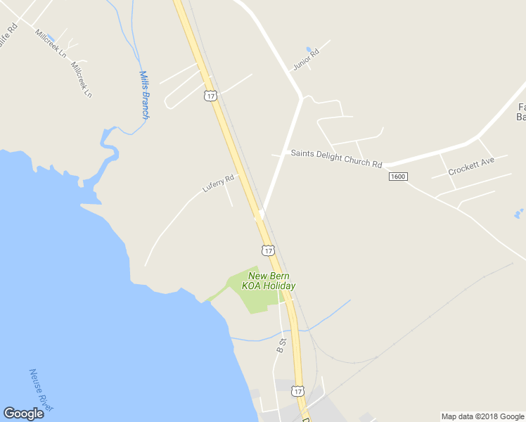 map of restaurants, bars, coffee shops, grocery stores, and more near 101 Old Vanceboro Road in New Bern