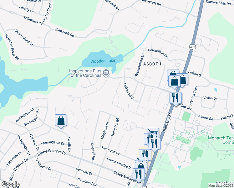 map of restaurants, bars, coffee shops, grocery stores, and more near 332 Bubble Creek Court in Fayetteville
