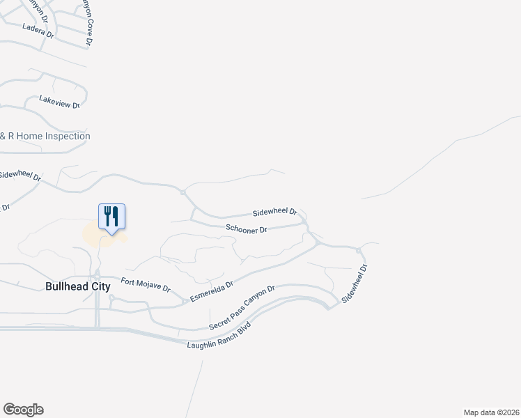 map of restaurants, bars, coffee shops, grocery stores, and more near 3237 Sidewheel Drive in Bullhead City