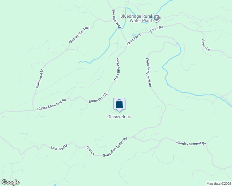 map of restaurants, bars, coffee shops, grocery stores, and more near 91 The Cliffs Parkway in Landrum
