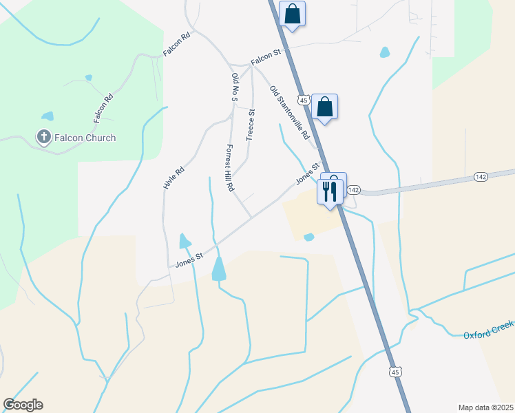 map of restaurants, bars, coffee shops, grocery stores, and more near 143 Jones St in Selmer