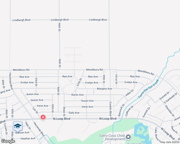 map of restaurants, bars, coffee shops, grocery stores, and more near 9708 Mendiburu Road in California City