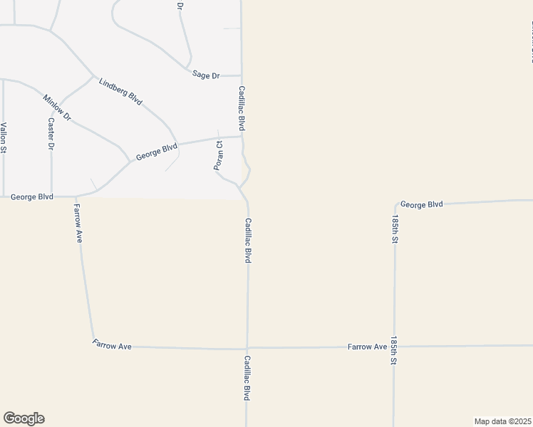 map of restaurants, bars, coffee shops, grocery stores, and more near Cadillac Boulevard in North Edwards