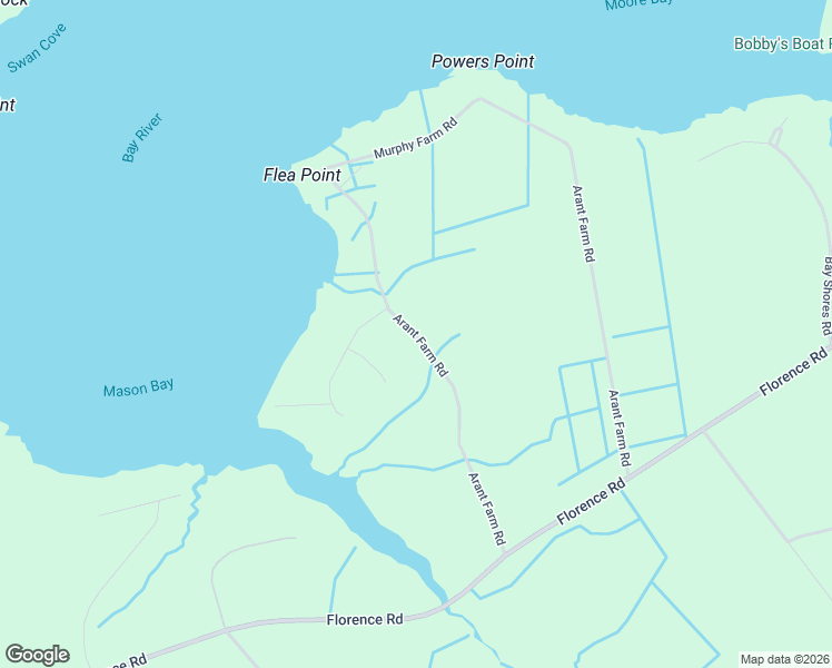 map of restaurants, bars, coffee shops, grocery stores, and more near 939 Arant Farm Road in Merritt