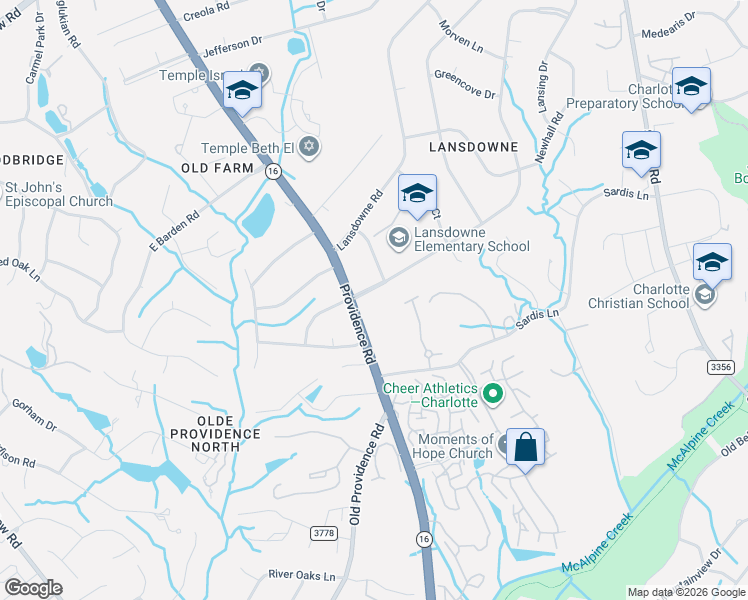 map of restaurants, bars, coffee shops, grocery stores, and more near 7319 Folger Drive in Charlotte