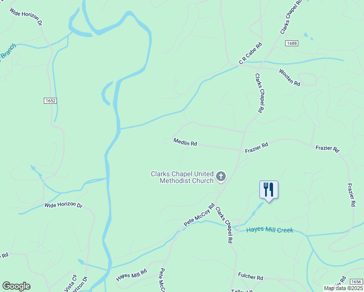 map of restaurants, bars, coffee shops, grocery stores, and more near 447 Medlin Road in Franklin